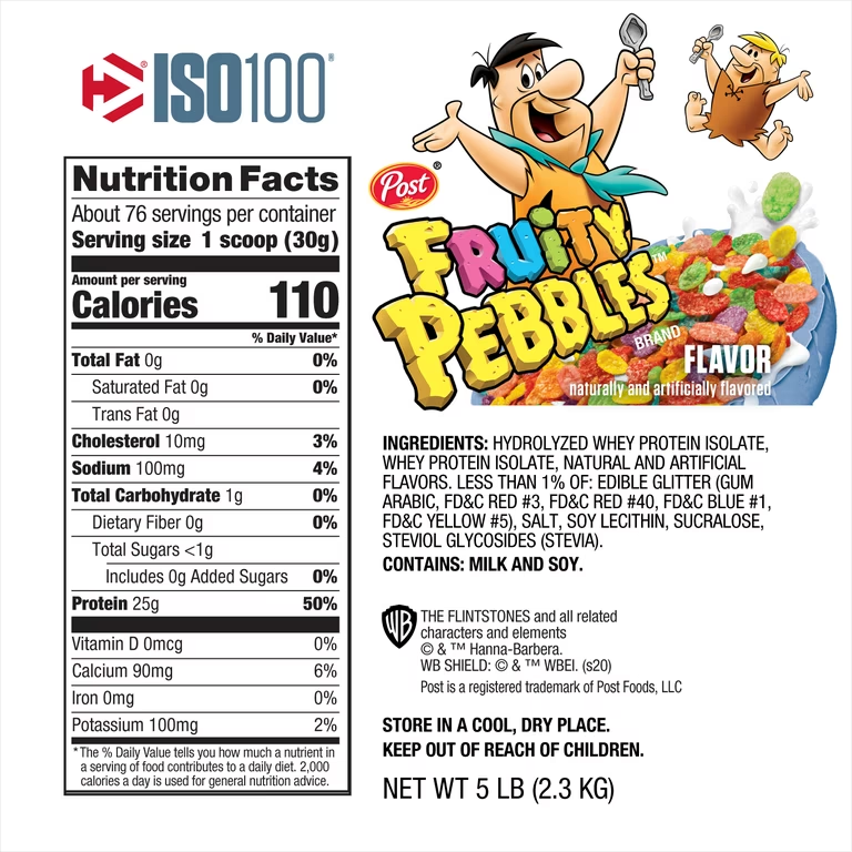Proteína ISO 100 HYDROLIZADA fruity pebbles 1.3LB