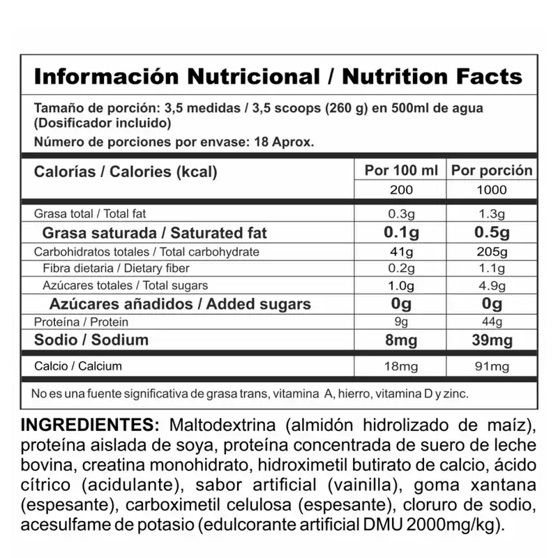 PROTEÍNA HIPERCALORICA / MEGAPLEX CREATINE POWER 10LB