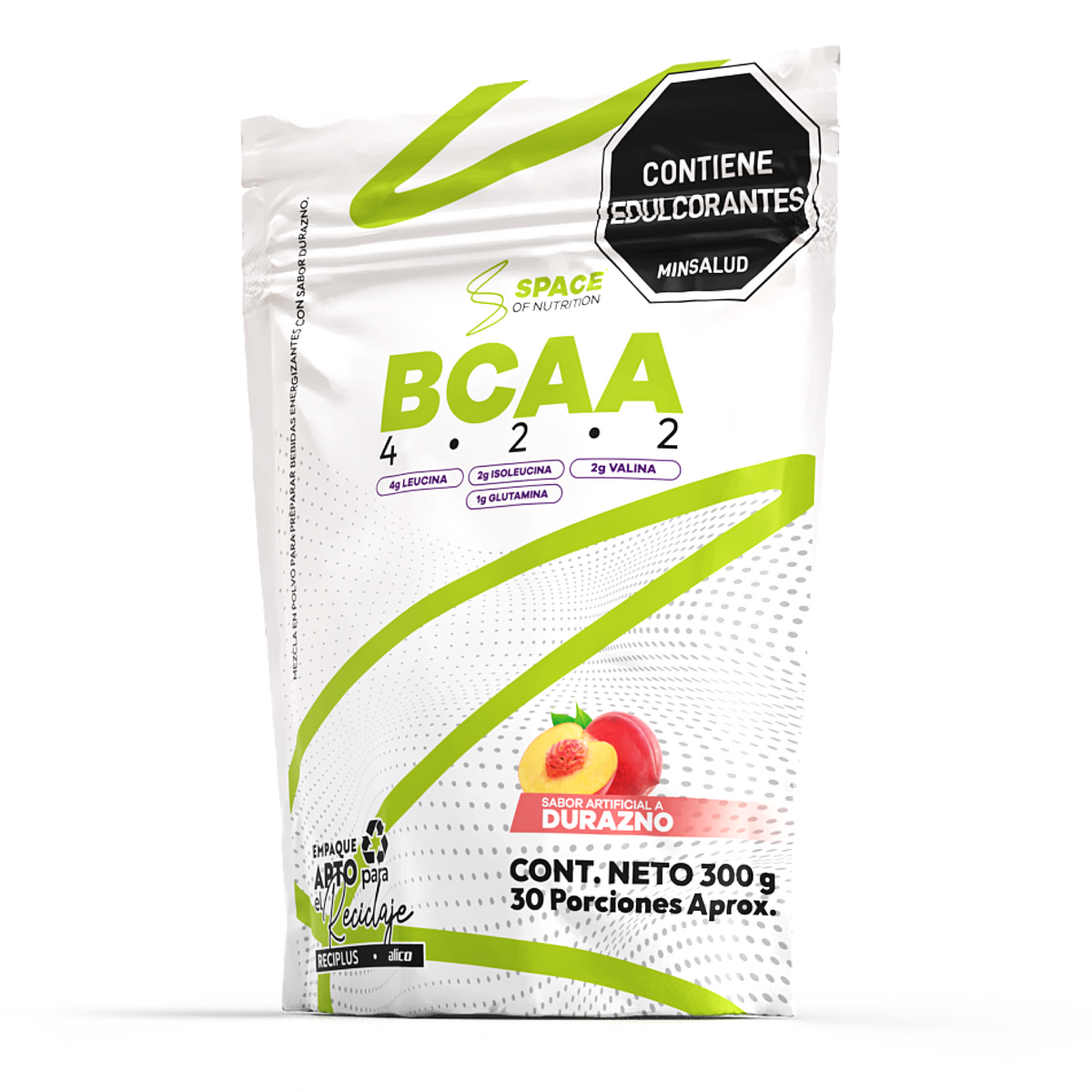 Aminoácidos con Glutamina BCAA 4.2.2 /300 g