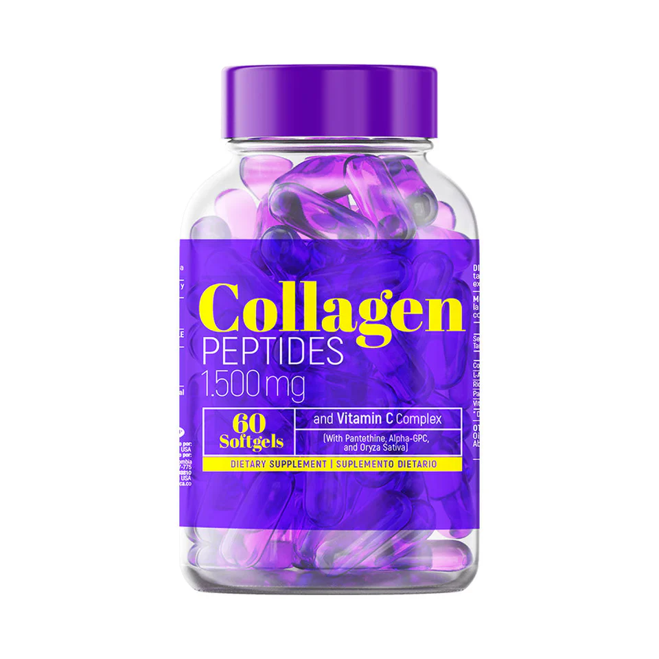 COLLAGEN PEPTIDES 1.500 MG AND VITAMIN C COMPLEX 60 SOFTGELS