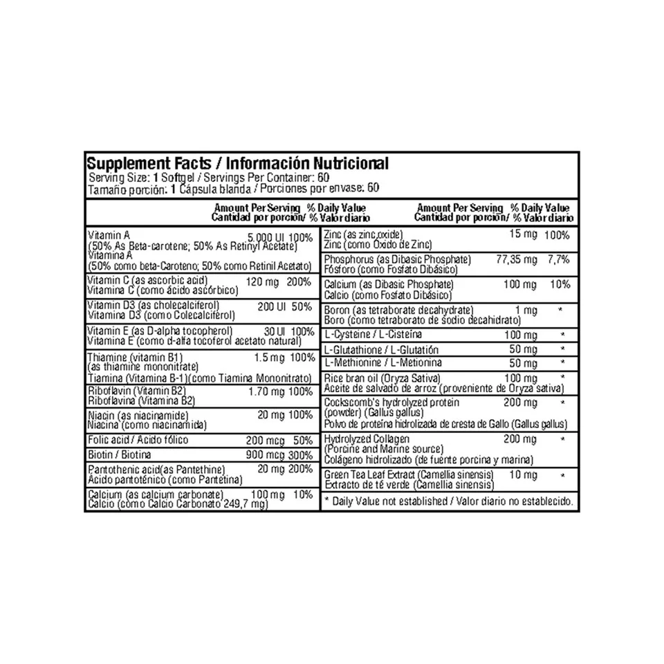 COLLAGEN & BIOTIN COMPLEX 60 SOFTGELS