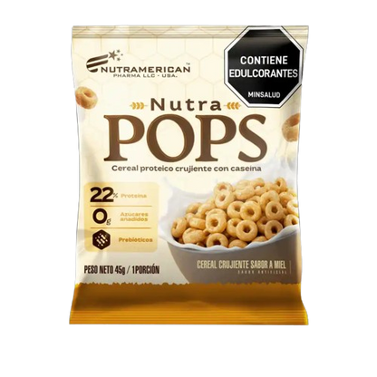 Nutra Pops Pack 12 unidades | Cereal proteico crujiente con caseína