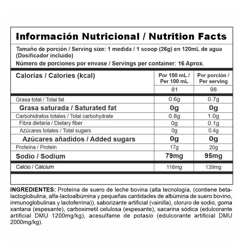 PROTEÍNA AISLADA  / BIPRO CLASSIC 0,9 LB