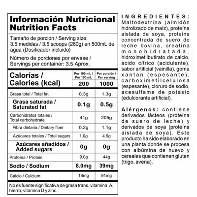 PROTEÍNA HIPERCALORICA/ MEGAPLEX CREATINE POWER 2LB
