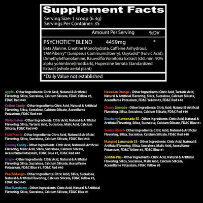 PSYCHOTIC - Pre workout 60 serv