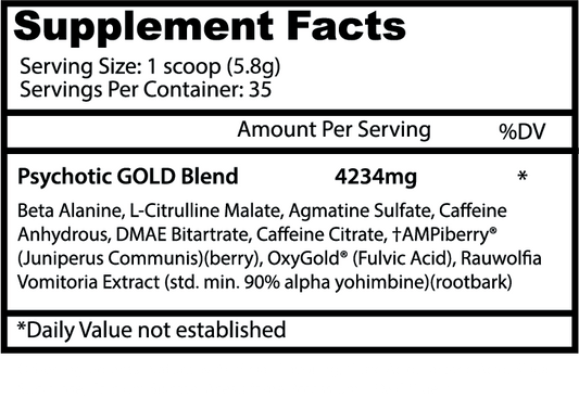 SPYCHOTIC GOLD -Pre workout 35 SERV