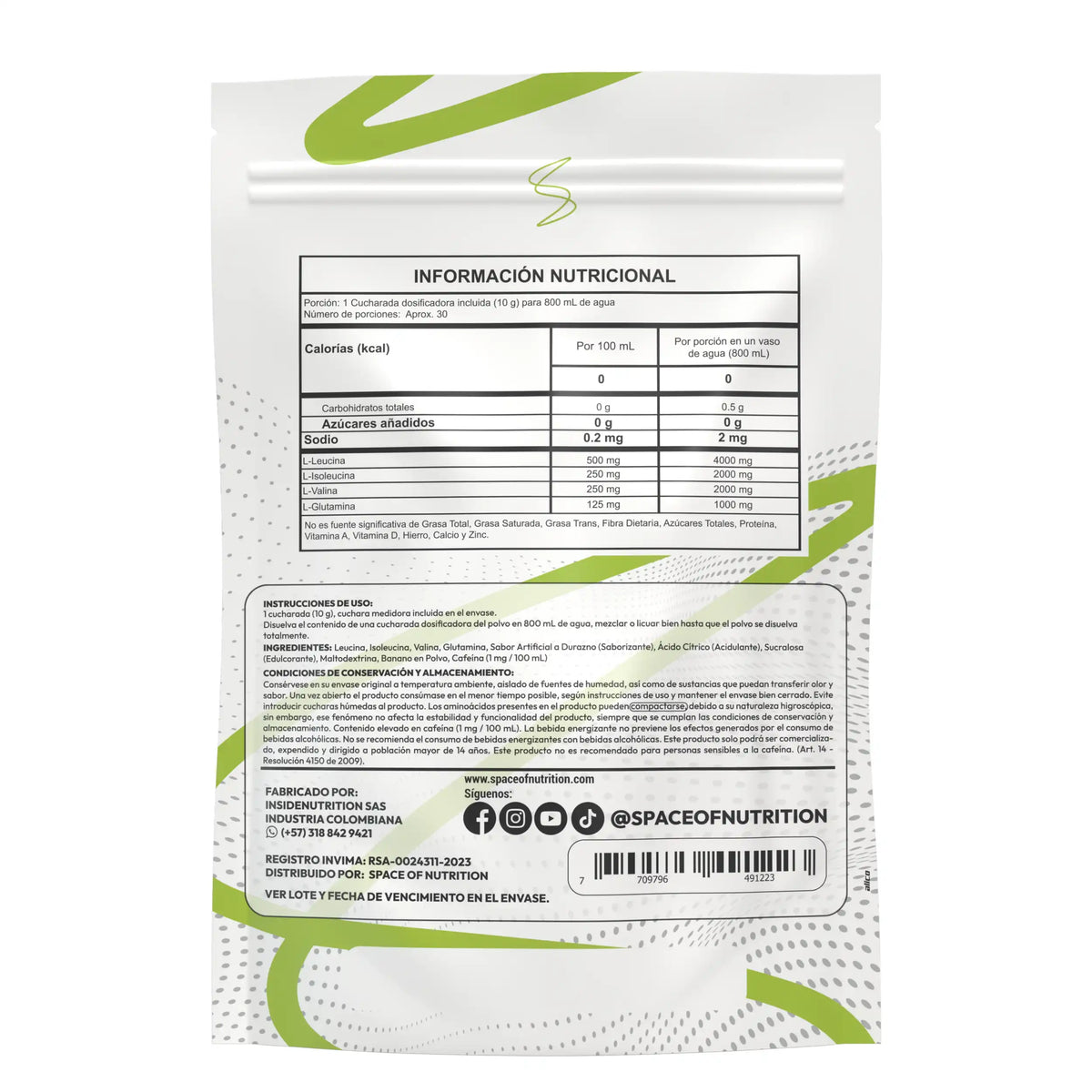 Aminoácidos con Glutamina BCAA 4.2.2 /300 g